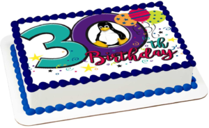 30th Birthday Tux Cake